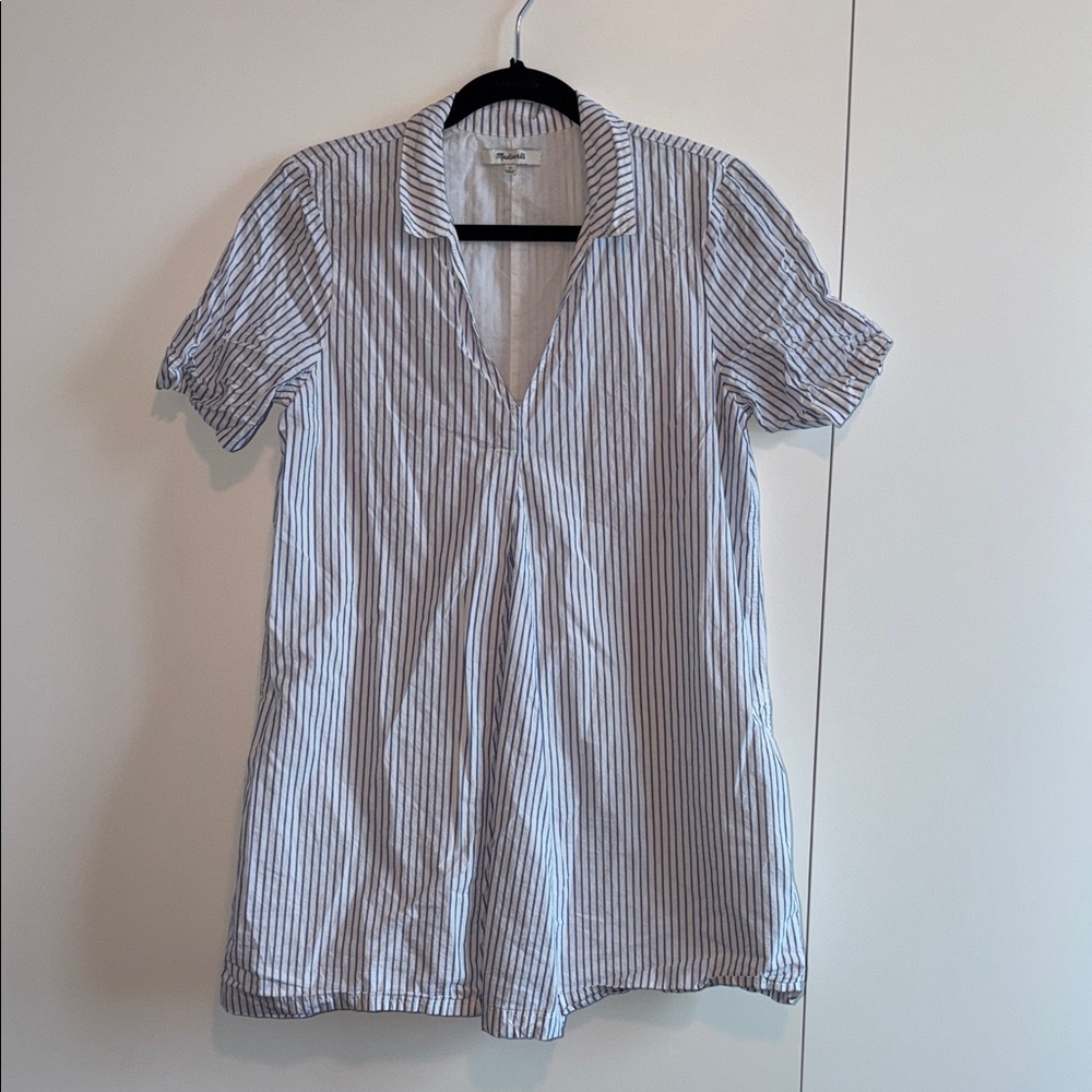 Madewell Striped Button-Up Dress